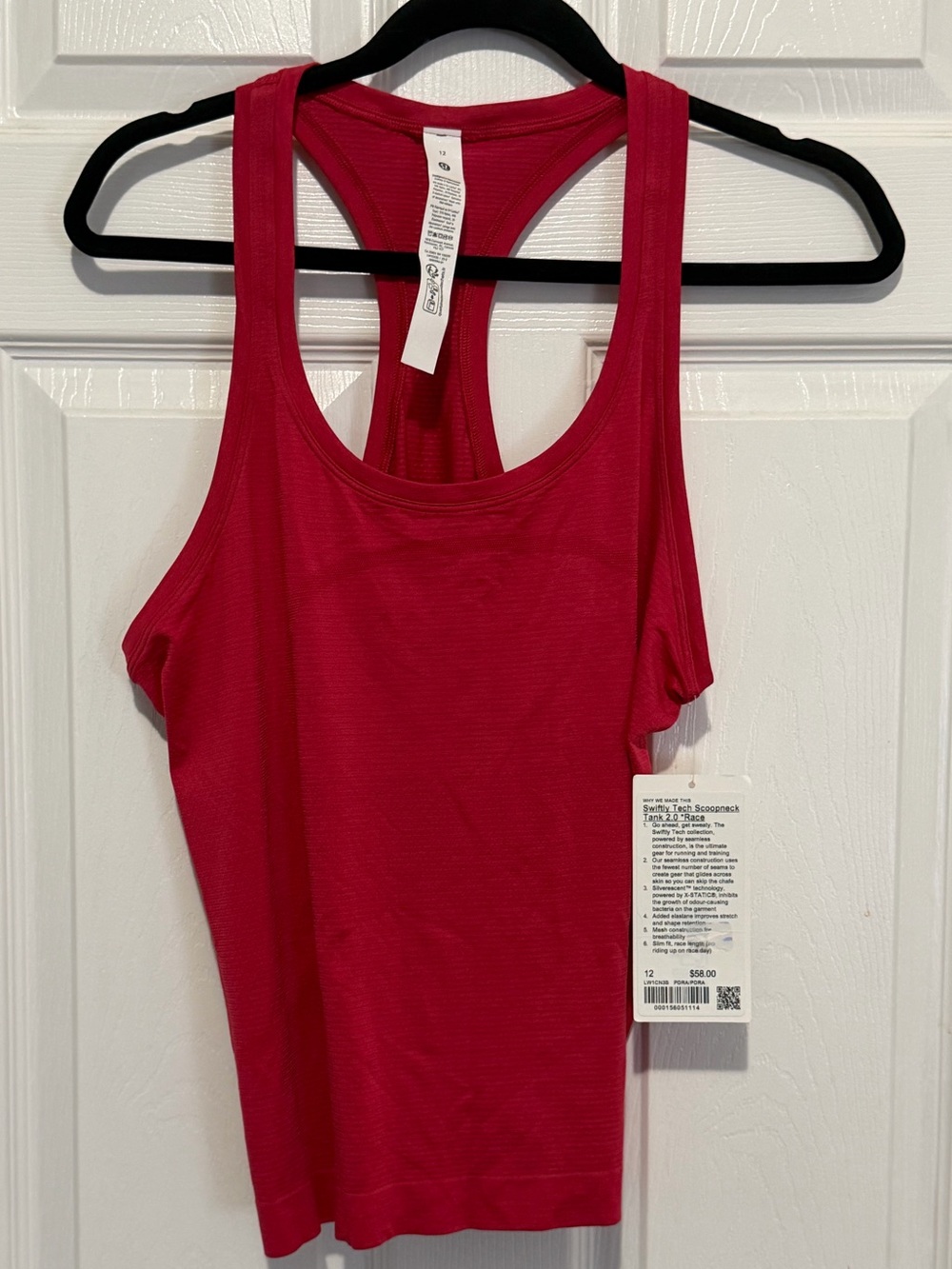 Lululemon Swiftly Tech Scoopneck Tank 2.0 Race Length - Pink Dragonfruit